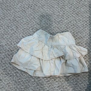 American Eagle Outfitters Cream Layered Mini Skirt